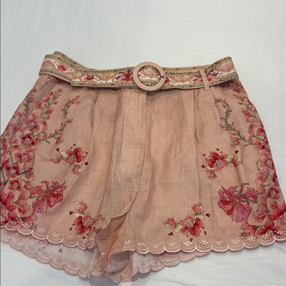 Camilla Pink and Cream Embroidered Fabric